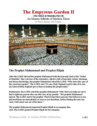 The Empyreus Garden Ii An Islamic Folktale Of Modern Times 2023th Edition Katyas Mom
