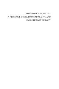 Pristionchus Pacificus A Nematode Model For Comparative And Evolutionary Biology 1st Edition Ralf J Sommer
