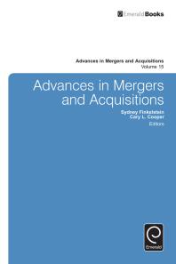 Advances In Mergers And Acquisitions 1st Edition Cary L Cooper Sydney Finkelstein