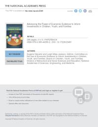 Advancing The Power Of Economic Evidence To Inform Investments In Children Youth And Families 1st Edition And Medicine Engineering National Academies Of Sciences Division Of Behavioral And Social Sciences And Education And Families Youth Board On Children And Families Youth Committee On The Use Of Economic Evidence To Inform Investments In Children Leigh
