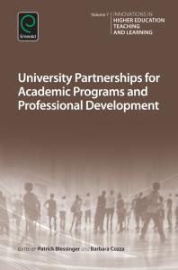 University Partnerships For Academic Programs And Professional Development 1st Edition Patrick Blessinger Barbara Cozza