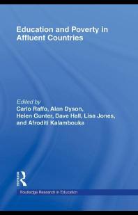 Education And Poverty In Affluent Countries 1st Edition Carlo Raffo Alan Dyson Helen Gunter Dave Hall Lisa Jones Afroditi Kalambouka