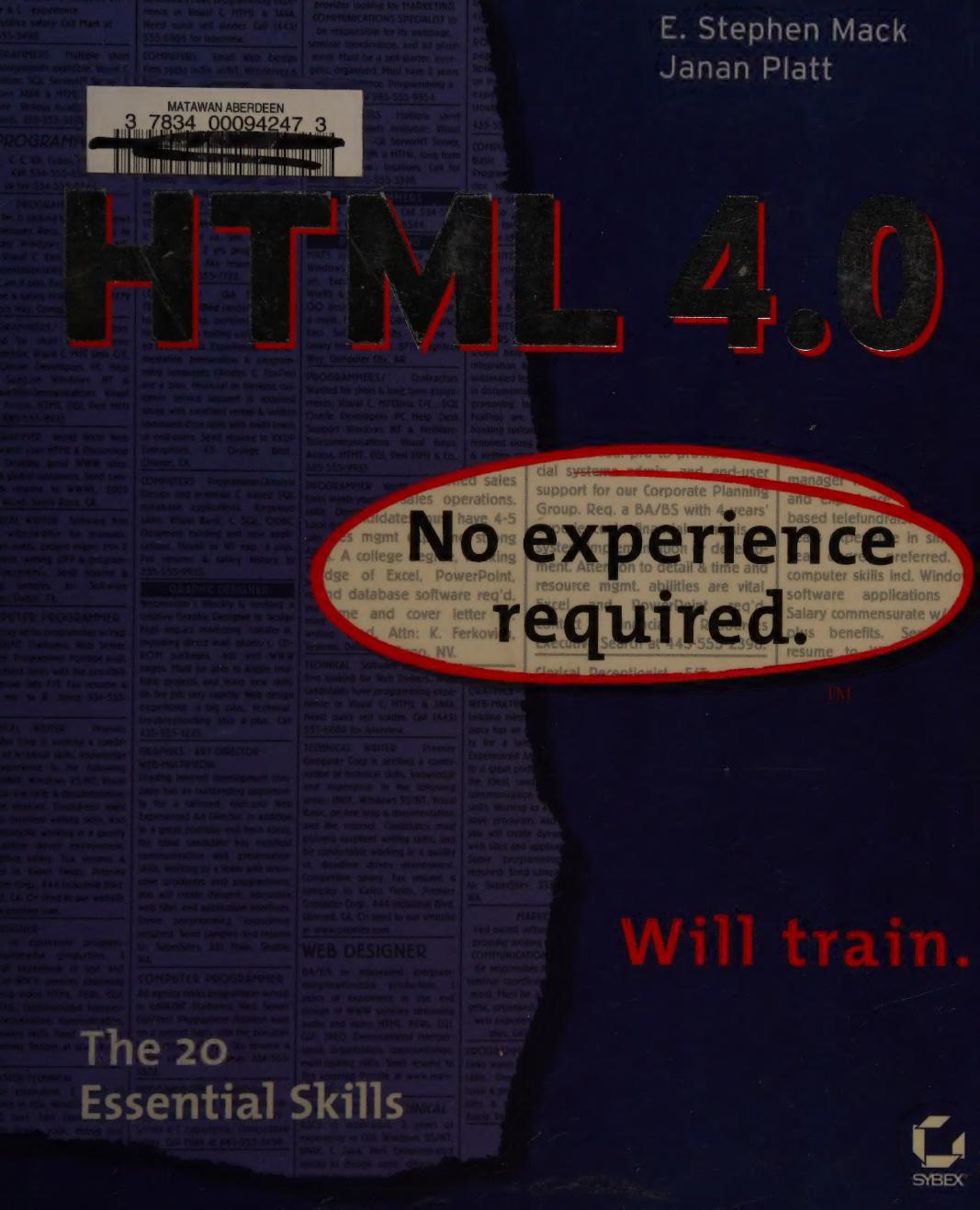 Html 40 Mack E Stephen