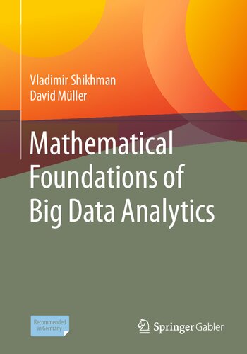 Mathematical Foundations Of Big Data Analytics 1st Ed 2021 Vladimir Shikhman