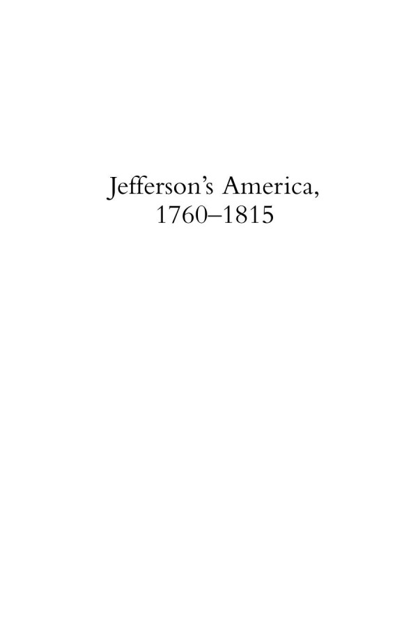 Jeffersons America 17601815 3rd Edition Norman K Risjord
