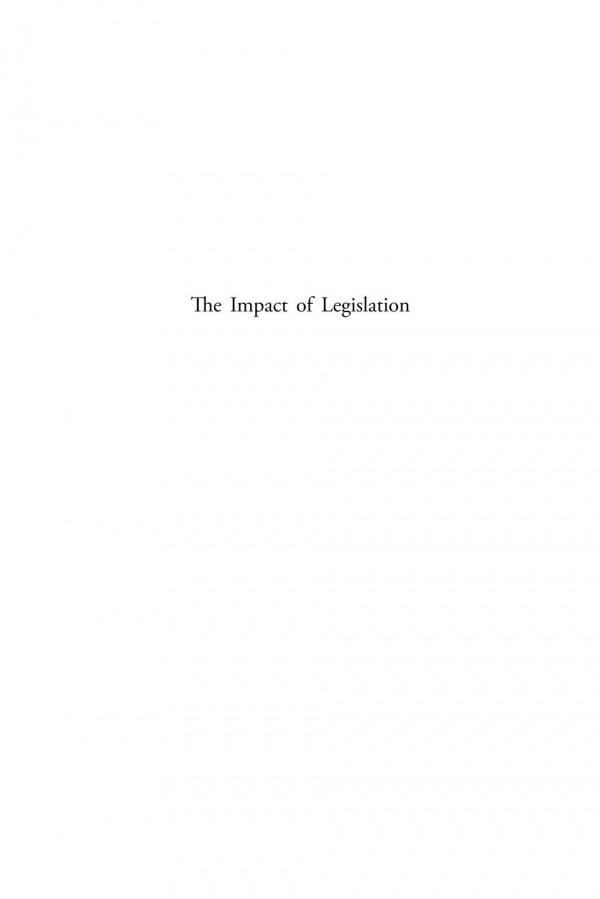 The Impact Of Legislation A Critical Analysis Of Ex Ante Evaluation 1st Edition Jonathan Verschuuren