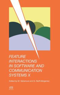 Feature Interactions In Software And Communication Systems X 1st Edition M Nakamura S Reiffmarganiec