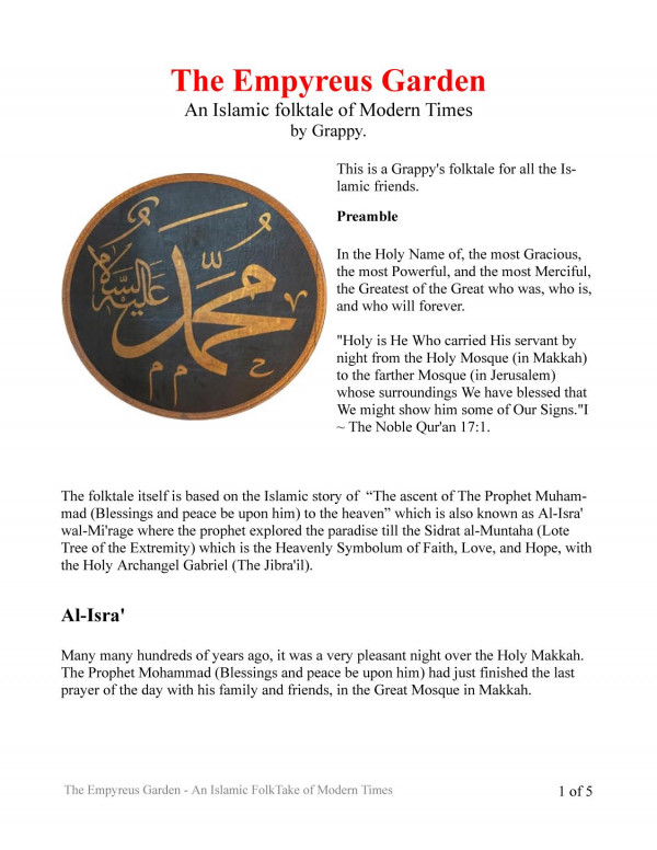 Thesidratalmuntaha I Ii An Islamic Folktale Of Modern Times 2023th Edition Katyas Mom