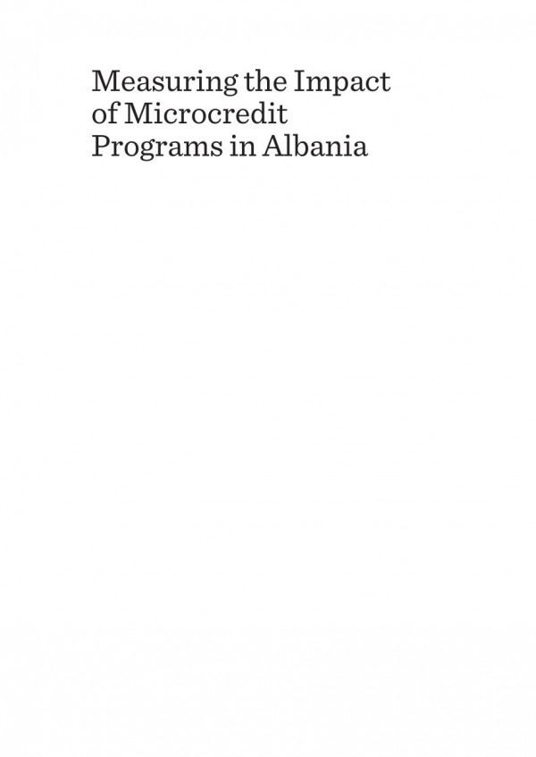 Measuring The Impact Of Microcredit Programs In Albania 1st Edition Forcim Kola