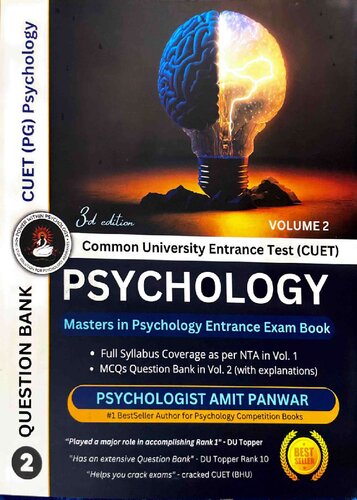 Psychology Masters In Psychology Entrance Examination Book 3rd Edition Power Within Psychology