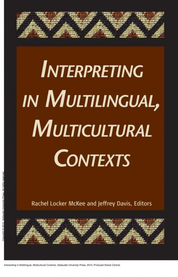 Interpreting In Multilingual Multicultural Contexts 1st Edition Rachel Locker Mckee Jeffrey E Davis