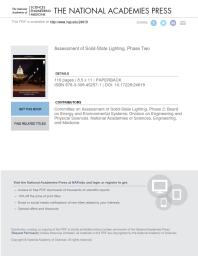 Assessment Of Solidstate Lighting Phase Two 1st Edition