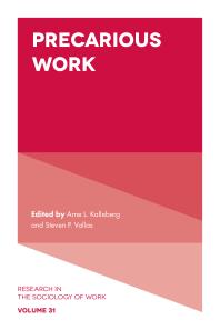 Precarious Work 1st Edition Arne L Kalleberg Steven P Vallas