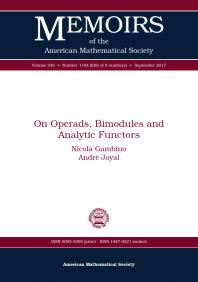 On Operads Bimodules And Analytic Functors 1st Edition Nicola Gambino Andr Joyal