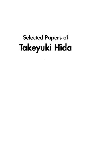 Selected Papers Of Takeyiki Hida 1st Edition Takeyuki Hida L Accardi