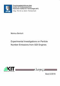 Experimental Investigations On Particle Number Emissions From Gdi Engines 1st Edition Markus Bertsch