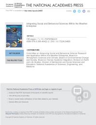 Integrating Social And Behavioral Sciences Within The Weather Enterprise 1st Edition