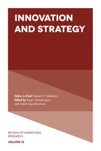Innovation And Strategy 1st Edition Rajan Varadarajan Satish Jayachandran Naresh K Malhotra