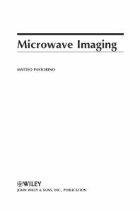 Microwave Imaging 1st Edition Matteo Pastorino