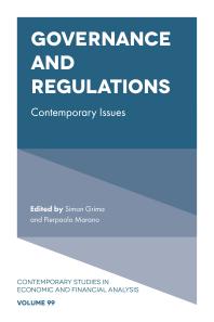 Governance And Regulations Contemporary Issues 1st Edition Pierpaolo Marano Simon Grima