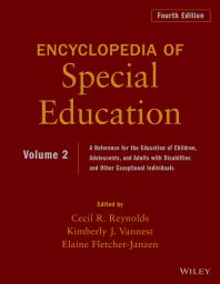 Encyclopedia Of Special Education Volume 2 A Reference For The Education Of Children Adolescents And Adults Disabilities And Other Exceptional Individuals 4th Edition Cecil R Reynolds Kimberly J Vannest Elaine Fletcherjanzen