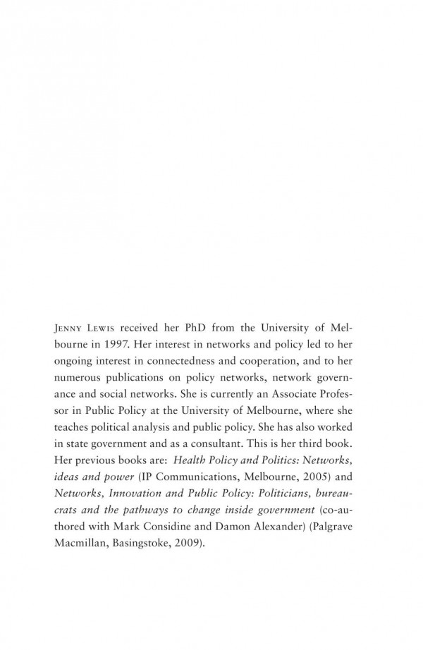 Connecting And Cooperating Social Capital And Public Policy 1st Edition Jenny Lewis