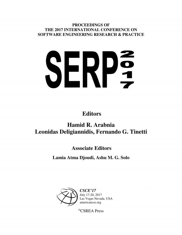 Software Engineering Research And Practice 1st Edition Hamid R Arabnia Leonidas Deligiannidis Fernando G Tinetti