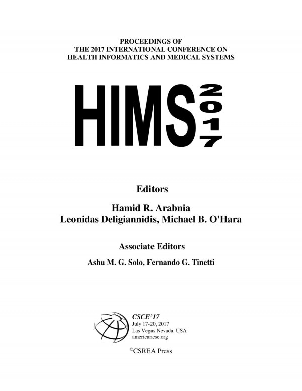 Health Informatics And Medical Systems 1st Edition Hamid R Arabnia Leonidas Deligiannidis Michael B Ohara