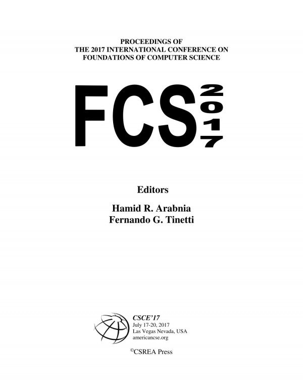 Foundations Of Computer Science 1st Edition Hamid R Arabnia Fernando G Tinetti