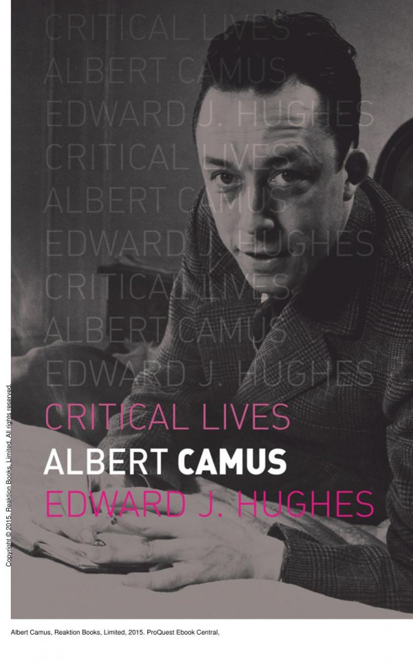 Albert Camus 1st Edition Edward J Hughes