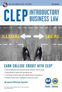Clep Introductory Business Law Book Online 2nd Ed 2nd Edition Lisa M Fairfax Paul Berman