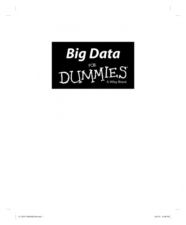 Big Data For Dummies 1st Judith S Hurwitz Alan Nugent Fern Halper