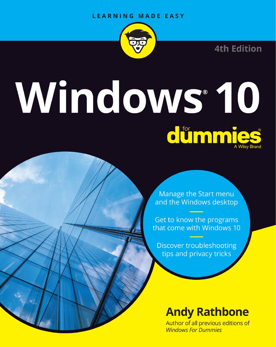 Windows 10 For Dummies 4th Edition 4th Andy Rathbone