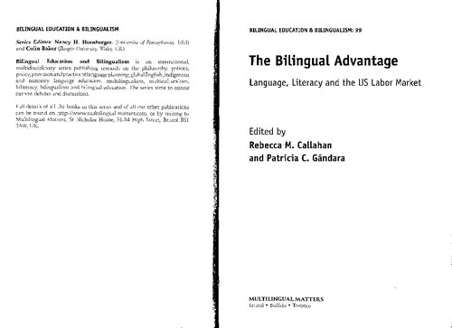 The Bilingual Advantage Rebecca M Callahan And Patricia C Gndara Eds