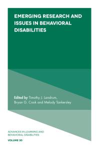 Emerging Research And Issues In Behavioral Disabilities 1st Edition Timothy J Landrum Bryan G Cook Melody Tankersley