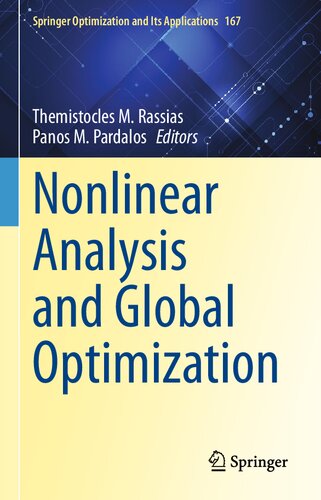 Nonlinear Analysis And Global Optimization 1st Ed 2021 Themistocles M Rassias