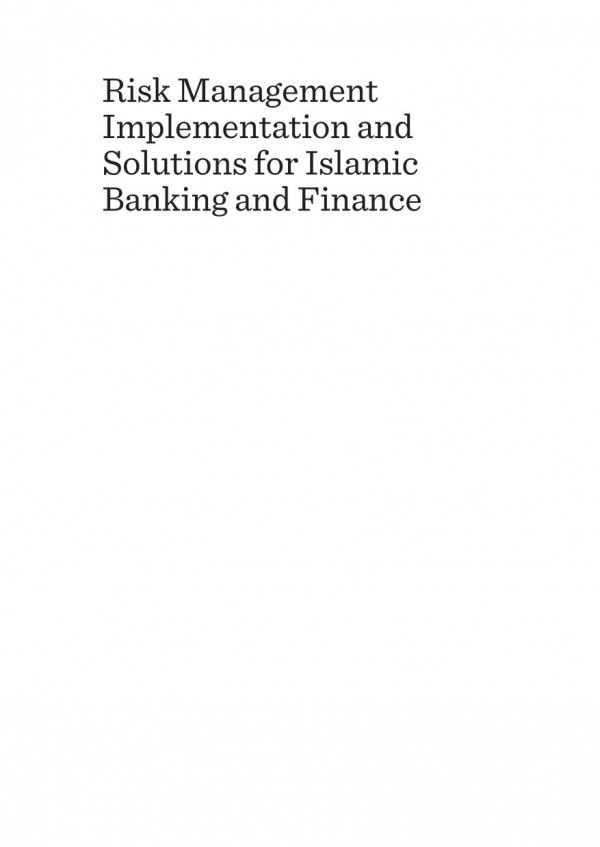 Risk Management Implementation And Solutions For Islamic Banking And Finance 1st Edition Omar Masood Kiran Javaria