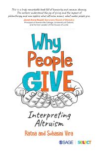 Why People Give Interpreting Altruism 1st Edition Ratna Vira Suhasini Vira