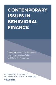 Contemporary Issues In Behavioral Finance 1st Edition Simon Grima Ercan Zen Hakan Boz Jonathan Spiteri Eleftherios Thalassinos