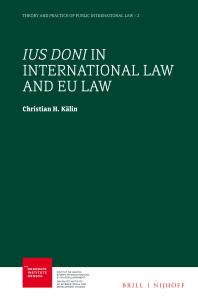Ius Doni In International Law And Eu Law 1st Edition Christian H Klin