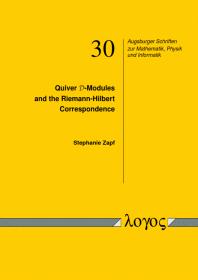 Quiver Dmodules And The Riemannhilbert Correspondence 1st Edition Stephanie Zapf