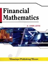 Financial Mathematics 1st Edition A Lenin Jothi