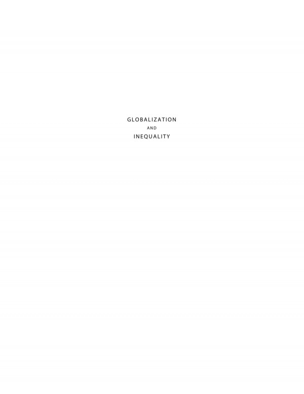 Globalization And Inequality Elhanan Helpman