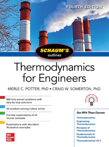Schaums Outline Of Thermodynamics For Engineers 4e 4th Merle C Potter