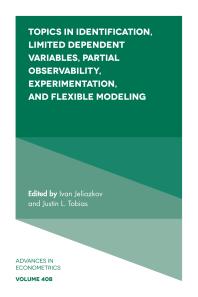 Topics In Identification Limited Dependent Variables Partial Observability Experimentation And Flexible Modeling 1st Edition Ivan Jeliazkov Justin Tobias