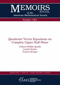 Quadratic Vector Equations On Complex Upper Halfplane 1st Edition Oskari Ajanki Lszl Erds