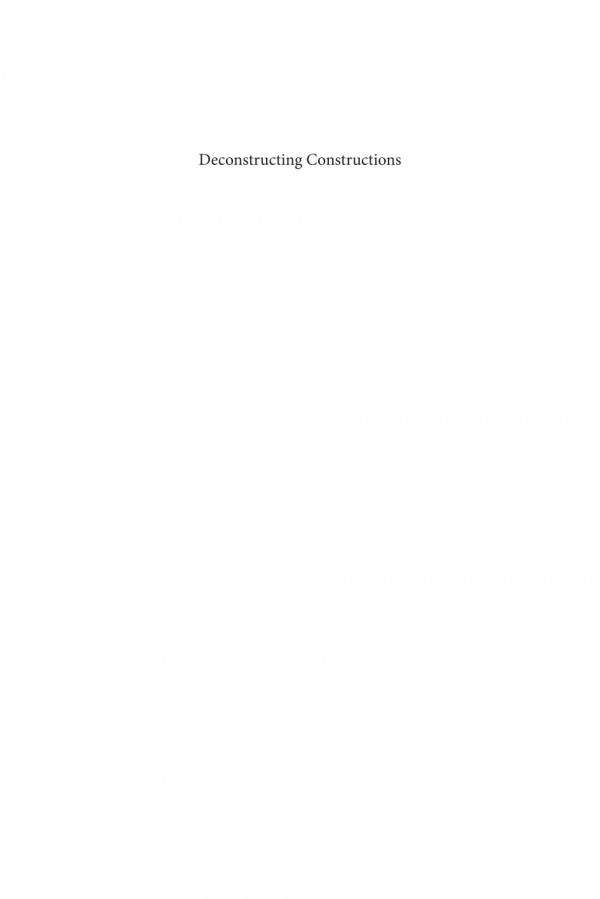 Deconstructing Constructions 1st Edition Christopher S Butler Javier Martín Arista