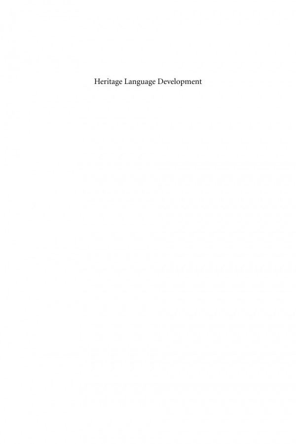 Heritage Language Development Focus On East Asian Immigrants 1st Edition Kimi Kondobrown