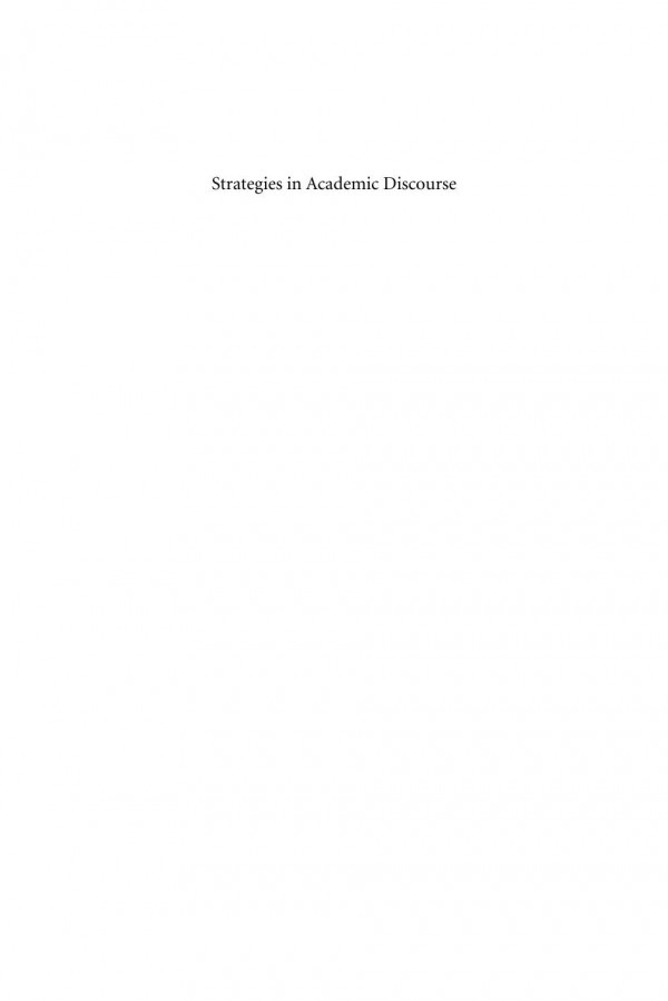 Strategies In Academic Discourse 1st Edition Elena Togninibonelli