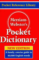 Merriamwebsters Pocket Dictionary Merriamwebster Inc